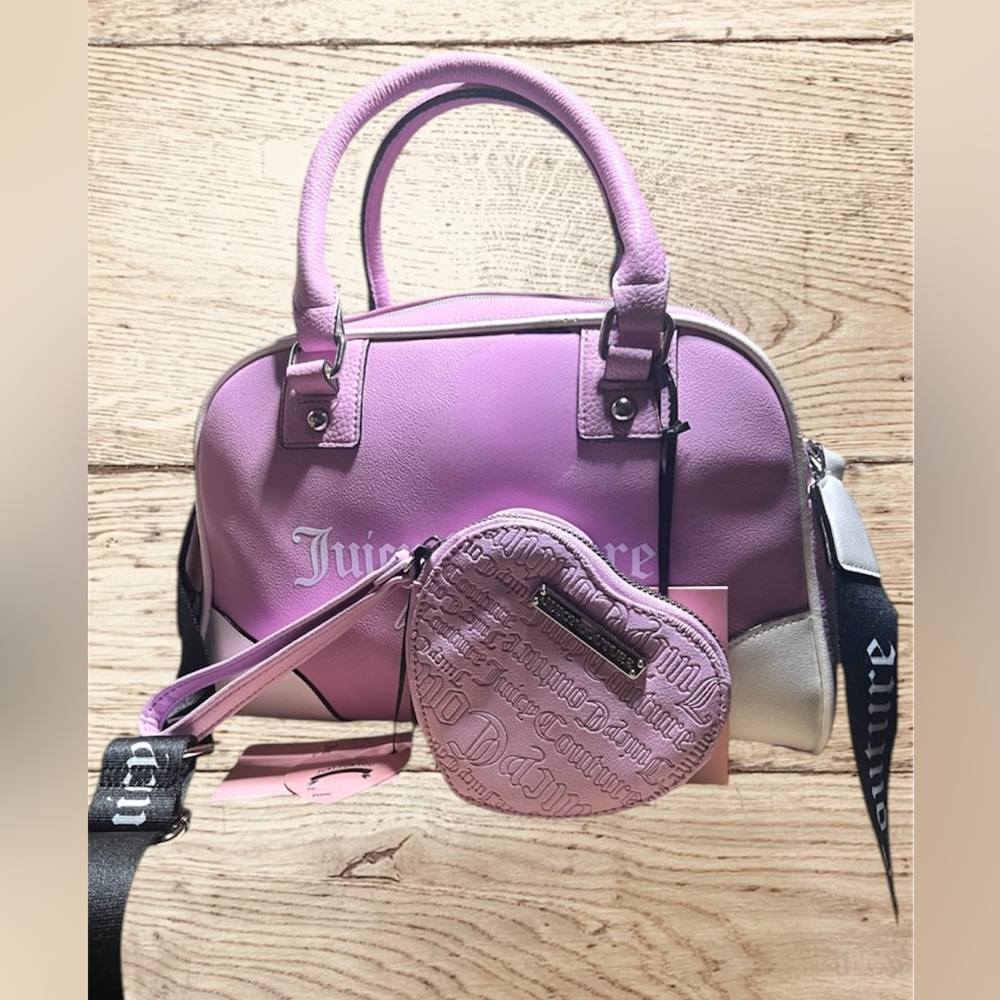 Juicy Couture Fondant Pink Fashionista Sports Bowler Bag w/ Zip around wallet - Picture 12 of 12